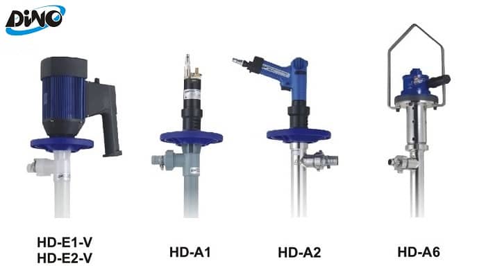 انواع موتورهای پمپ بشکه کش Dino